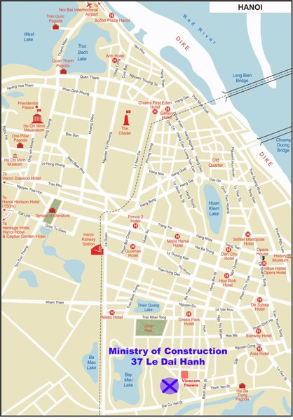 The Minstry of Construction in Hanoi